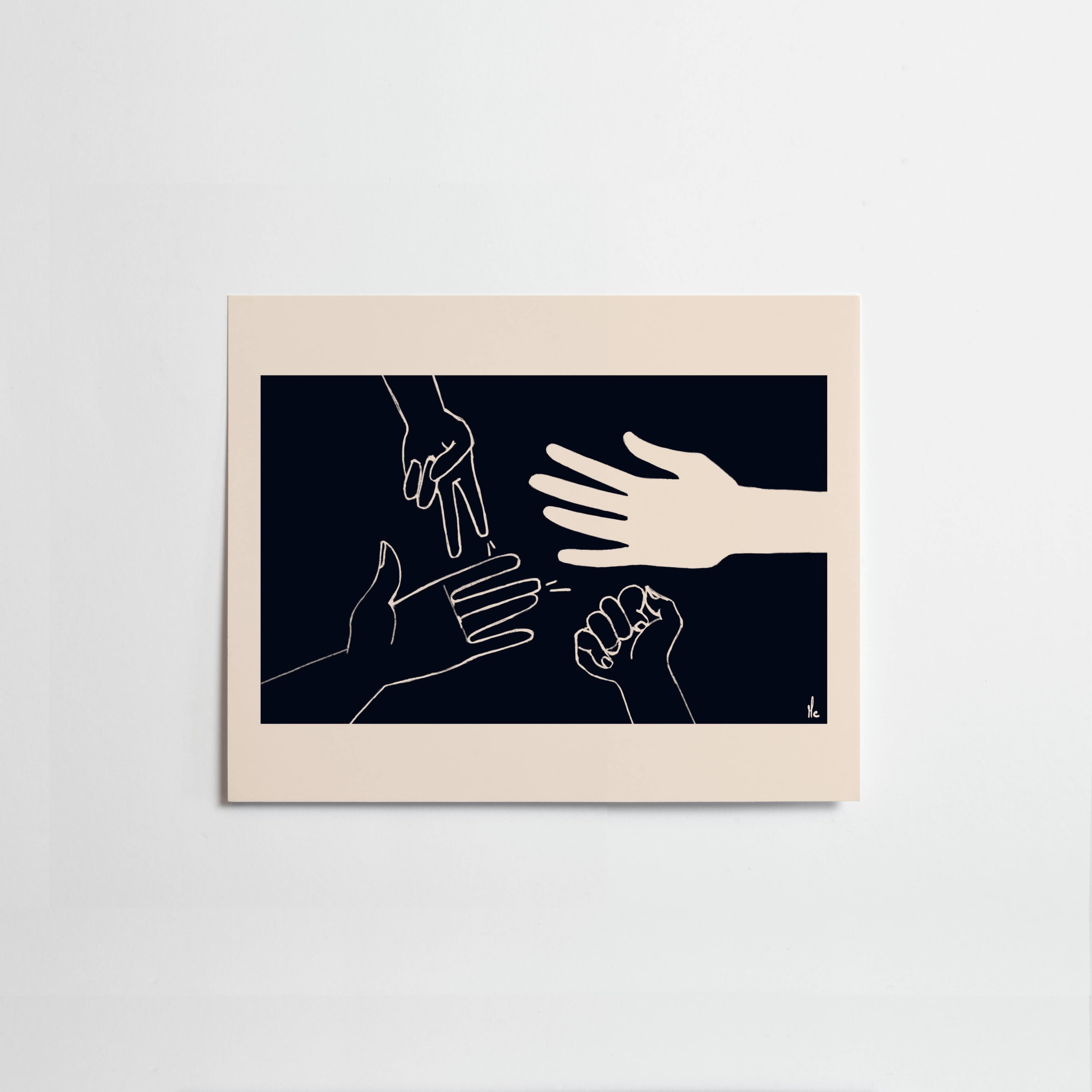 Portrait de famille aux poings — illustration de Margaux Cortier